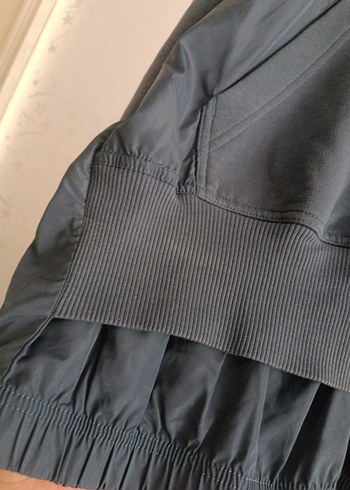 Gri Kapüşonlu Yarım Fermuarlı Sweatshirt - Görsel 5