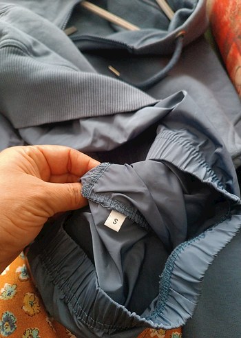 Gri Kapüşonlu Yarım Fermuarlı Sweatshirt - Görsel 9