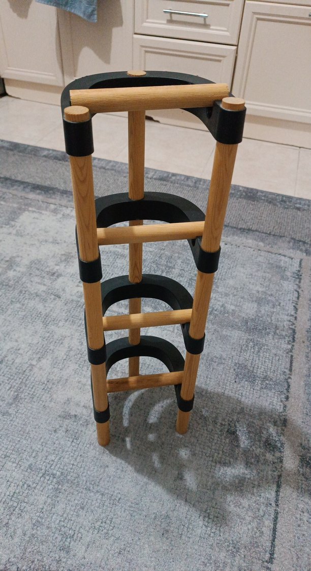 Ahşap Çoklu Tuvalet Kağıdı Tutucu - Görsel 4