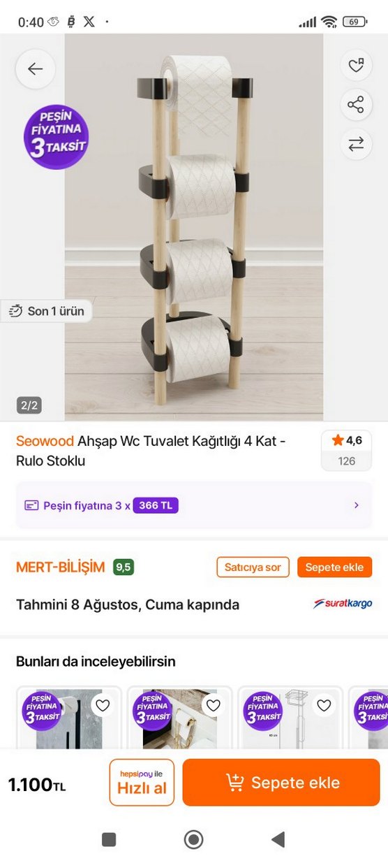 Ahşap Çoklu Tuvalet Kağıdı Tutucu - Görsel 3