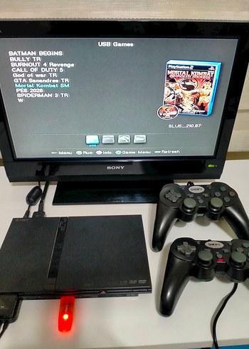 Sony PlayStation 2 Konsol freemcboot 10 oyun 2 kollu - Görsel 7