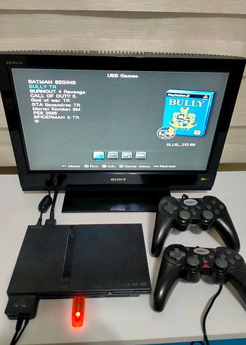 Sony PlayStation 2 Konsol freemcboot 10 oyun 2 kollu - Görsel 5