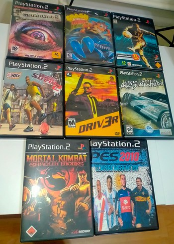 Sony PlayStation 2 slim set 2 kol 2 MC 8 kutulu oyun - Görsel 4