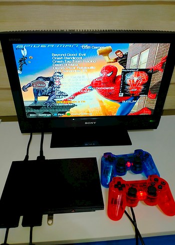 PS2 süperslim set 64 GB full oyun 2 kol - Görsel 6