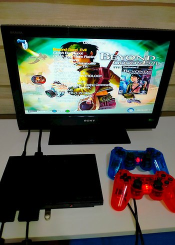 PS2 süperslim set 64 GB full oyun 2 kol - Görsel 3