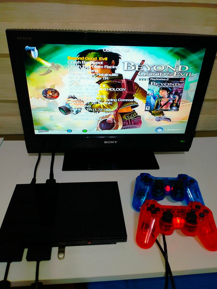 PS2 süperslim set 64 GB full oyun 2 kol - Görsel 3