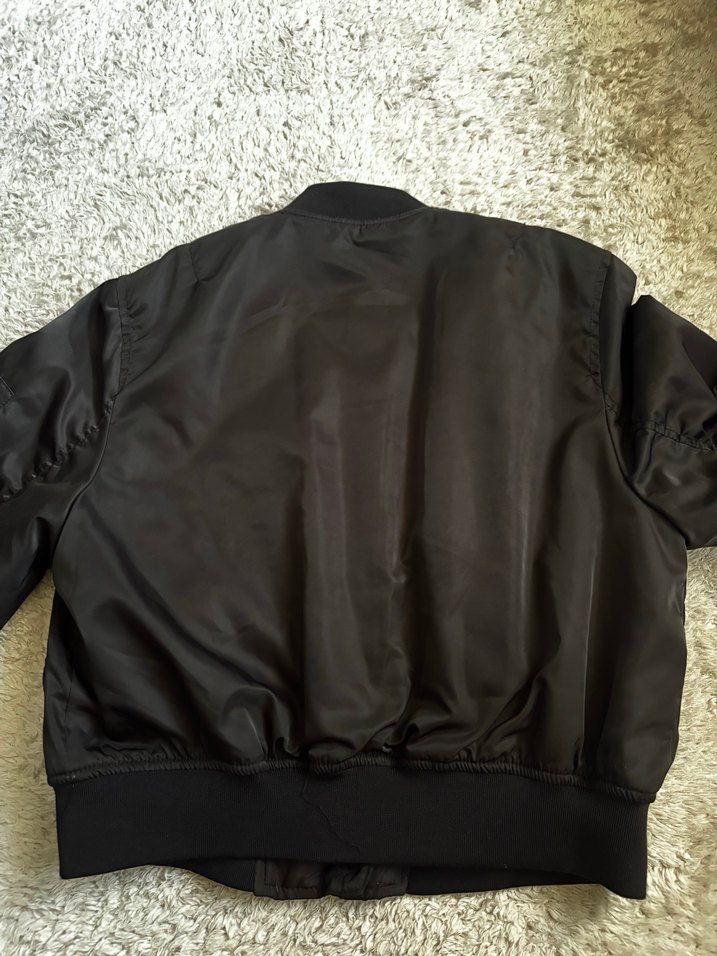 Siyah pull and bear Şehir Stili Bomber Ceket — görsel 3/5