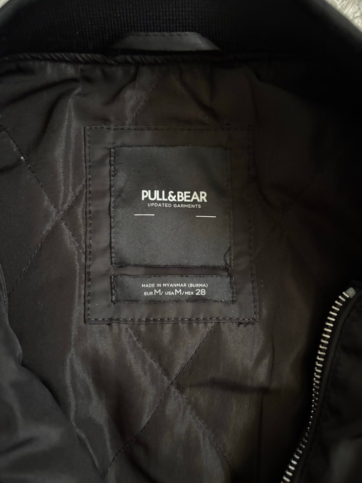 Siyah pull and bear Şehir Stili Bomber Ceket — görsel 4/5