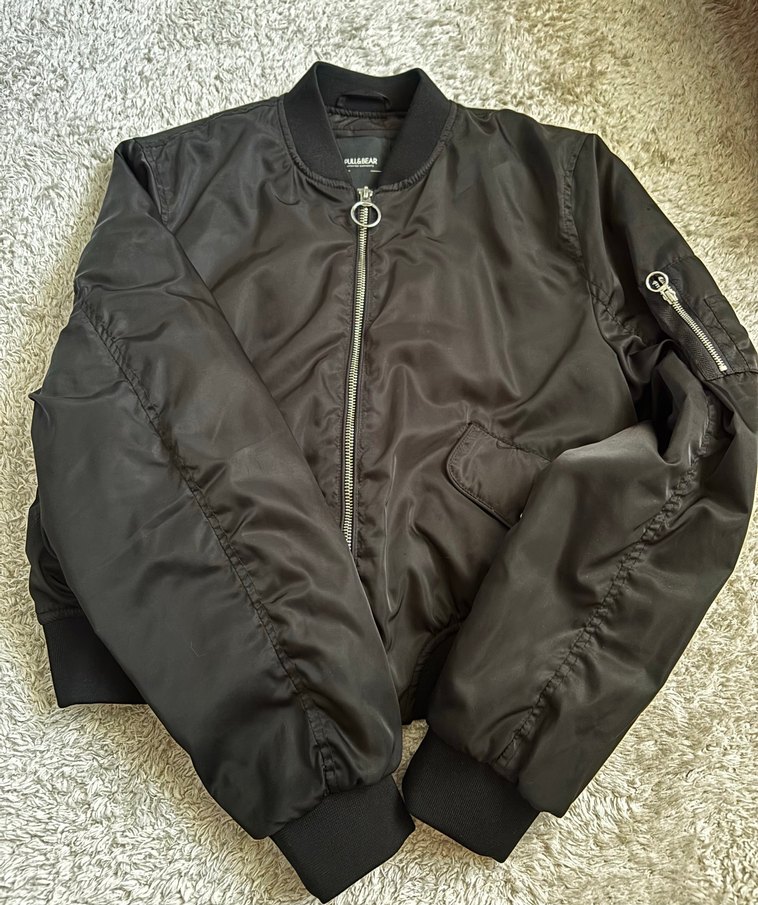 Siyah pull and bear Şehir Stili Bomber Ceket — görsel 2/5