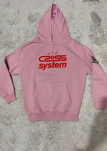 Diğer Toz Pembe Kapusonlu Sweatshirt Trendiz