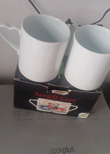 Diğer Cookplus Beyaz Renkli Seramik İkili Kupa