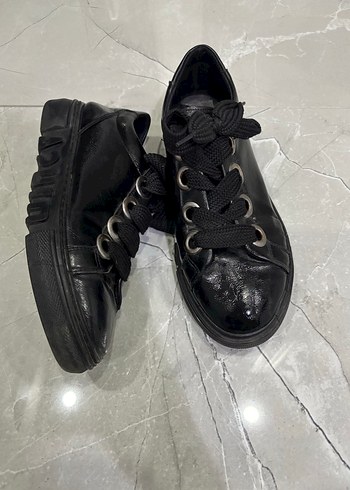 Diğer Siyah Deri Sneaker