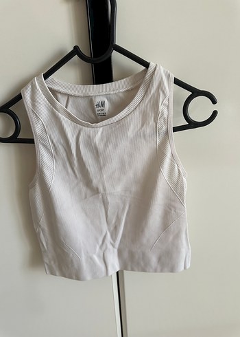 H&M Ekru Fitilli Crop Top