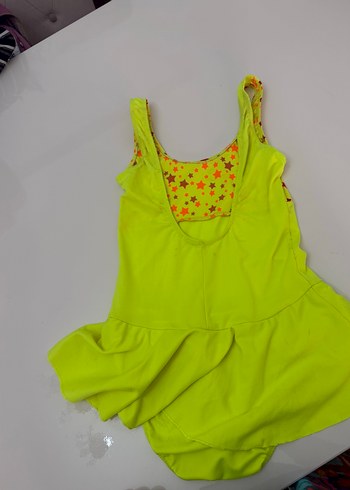 LC Waikiki Sarı Yıldız Desenli Kız Çocuk Mayo