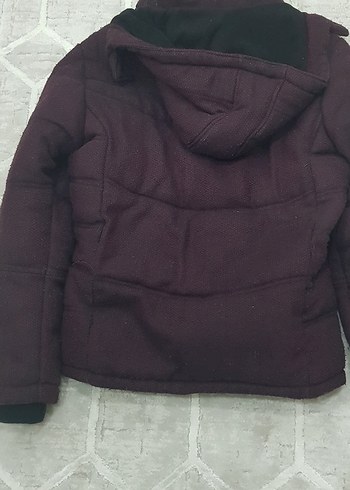 l Beden Bordo Fermuarlı Erkek Kışlık Ceket