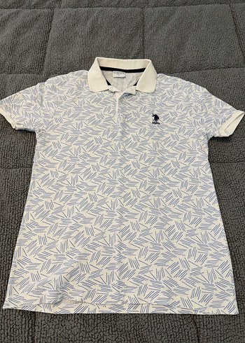 U.S Polo Assn. Geometrik Desenli Polo Tisort