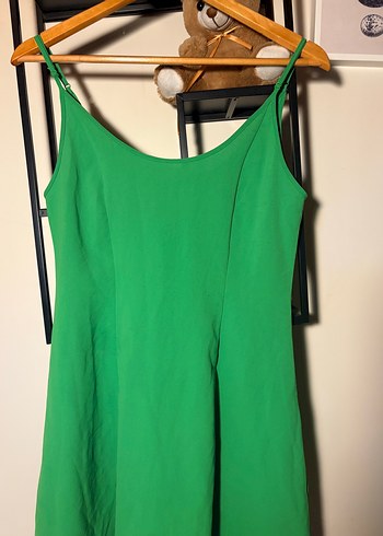 Zara Yesil Mini Elbise Yepyeni Sik
