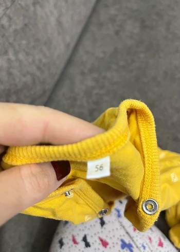 Sarı Uzun Kollu Bebek Tulum - Görsel 2
