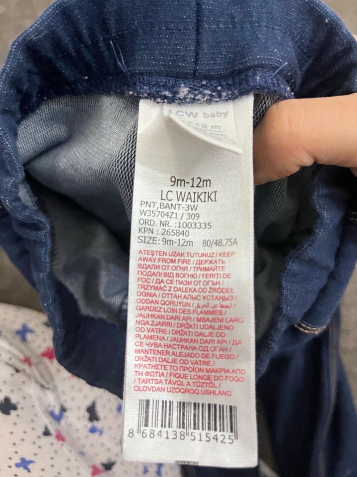 Kız Çocuk Mavi Basic Denim Pantolon - Görsel 3