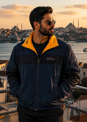 Tommy Hilfiger Lacivert Sehirlik Cift Tarafli Ceket