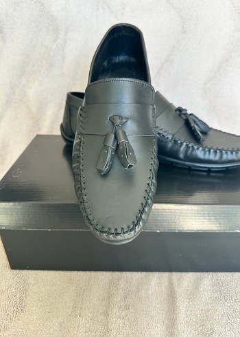 Diğer Sik Siyah Deri Loafer