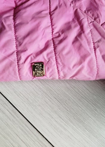 Kürklü Kapüşonlu Pembe Kız Mont - Görsel 6