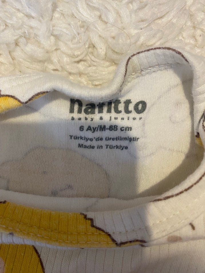 Sarı Düğmeli Erkek Bebek Salopet - Görsel 2