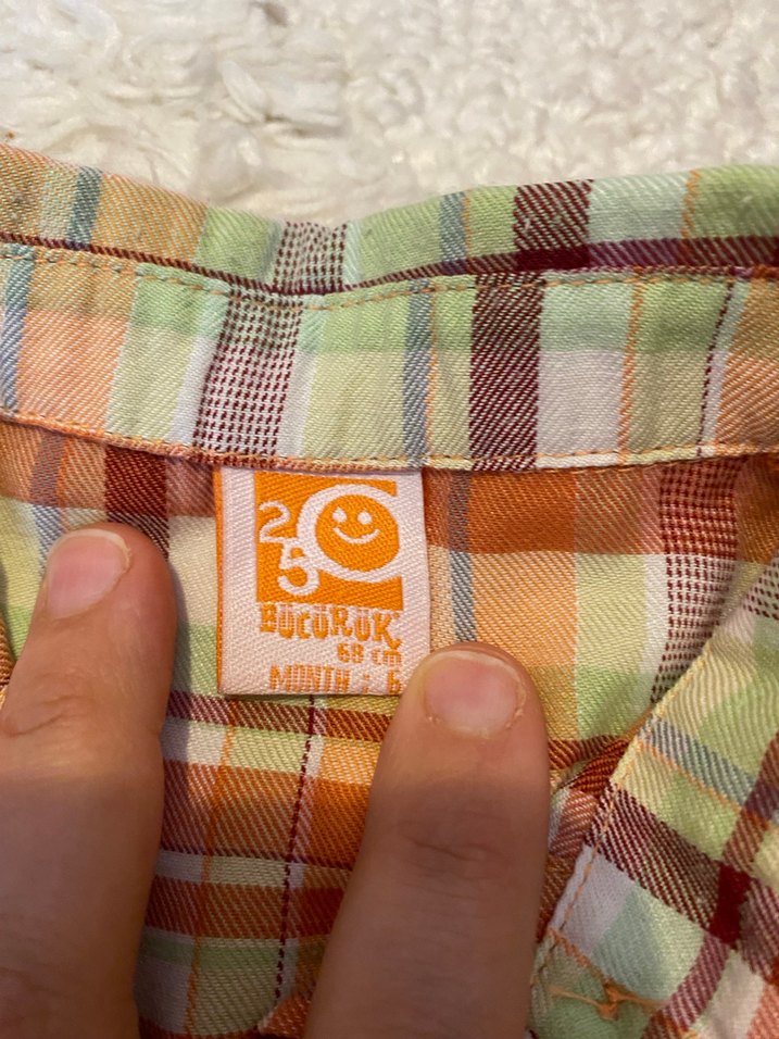 Erkek Çocuk Düğmeli Gri Kısa Kollu Gömlek - Görsel 3