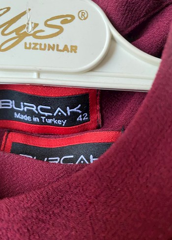 Bordo Uzun Salaş Drapeli Etek ve Yelek - Görsel 3