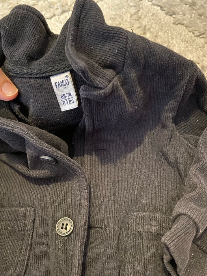 Düğmeli Siyah Erkek Çocuk Ceketi - Görsel 2