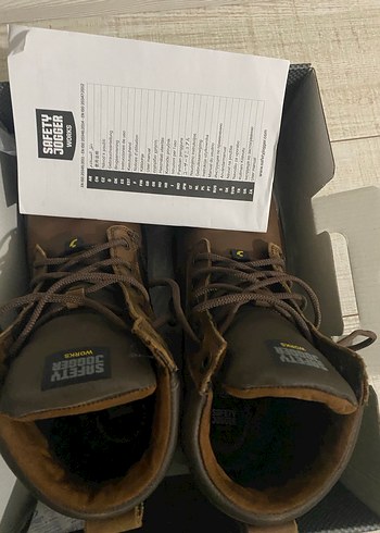 Kahverengi Deri Bağcıklı safety jogger work - Görsel 5