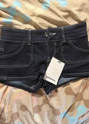 Bershka Koyu Lacivert Denim Sort