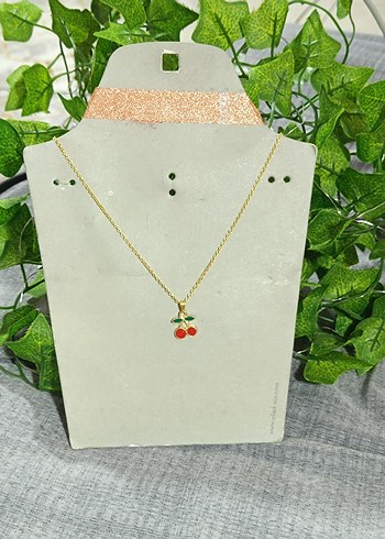 Accessorize  Altin Zincirli Kirazli İnce Kolye