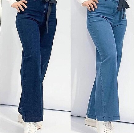 Moda Gonca büyük beden ispanyol paça pantolon