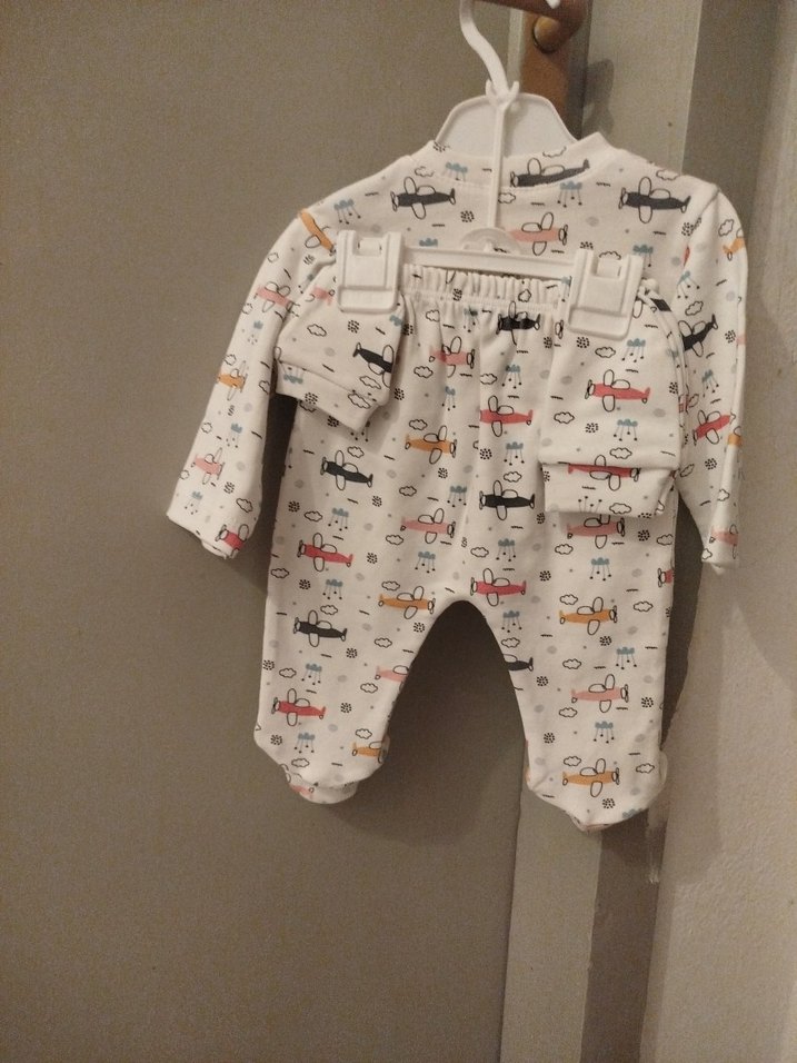 hastane çıkışı Uzun Kollu Baskılı Bebek Erkek Takımı - Görsel 2