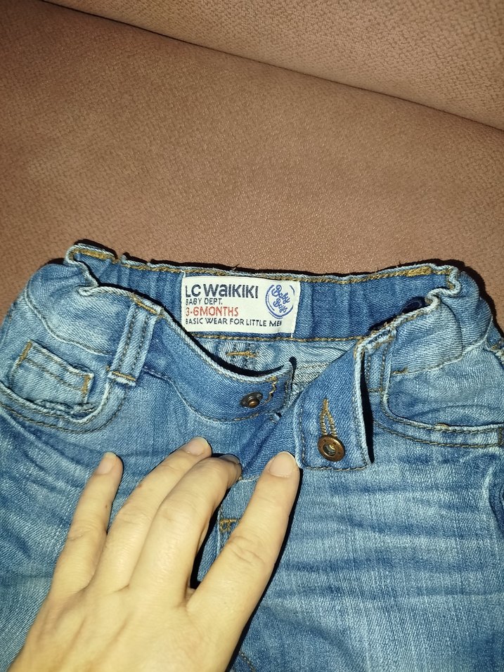 Erkek Çocuk Düğmeli Kot Pantolon - Görsel 3