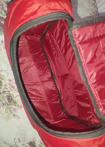 Renkli Baskılı Kırmızı Bebek Çantası - Görsel 4