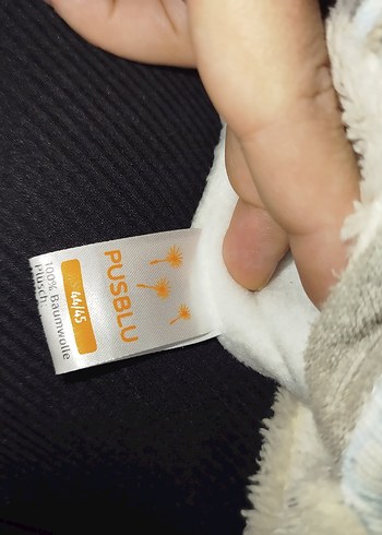 Nakışlı Peluş Detaylı Çocuk Bere mavi Gri - Görsel 3