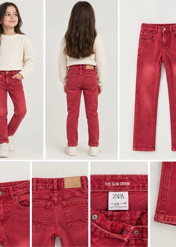 Zara Cocuk Kirmizi Jean