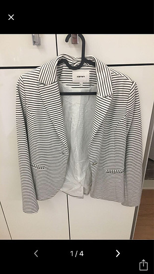 Koton çizgili blazer ceket