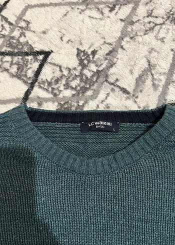 LC Waikiki Koyu Yesil Bisiklet Yaka Triko Kazak