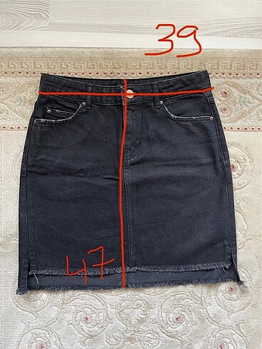 River Island Siyah kot etek