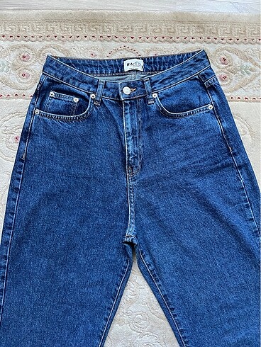 36 Beden NA-KD Naked wide leg yüksek bel kot jean denim