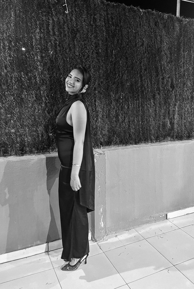 Saten Siyah  Uzun Abiye - Görsel 2