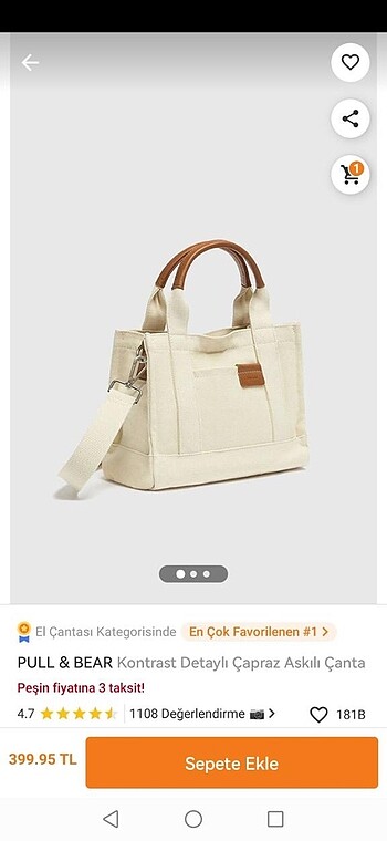 Pull bear çanta