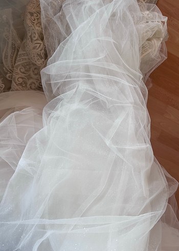 Beyaz simli  Tül - Görsel 3