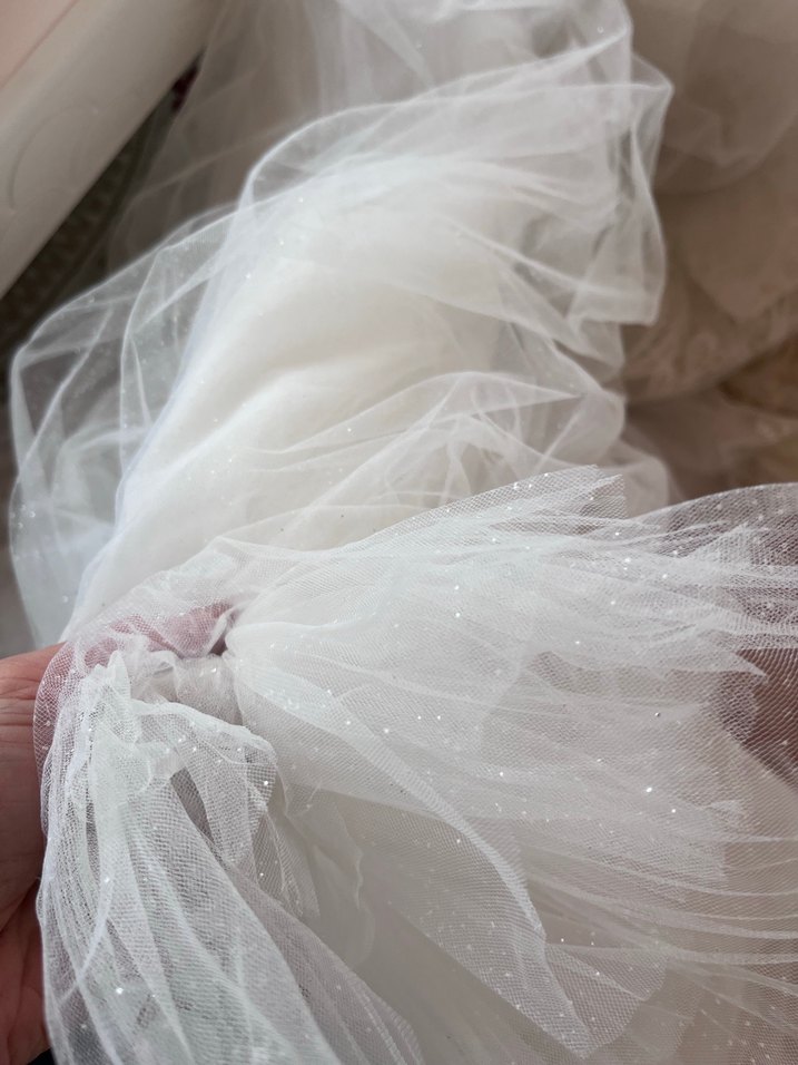 Beyaz simli  Tül - Görsel 2