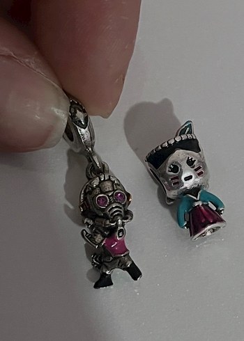 2 adet gümüş charm - Görsel 3