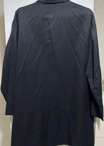 Uzun Siyah Pilili Kadın Gömlek - Görsel 2