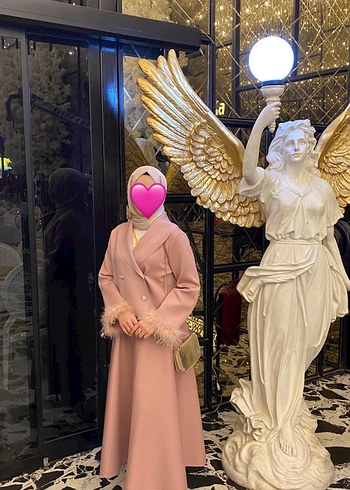 Pembe Tüylü Ceket Etek  Takım - Görsel 4